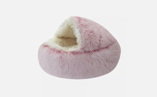 Plush dog cave bed - cave,