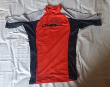 O'Neill Rash Vest Size S, In Orange/black/silver UV 50+