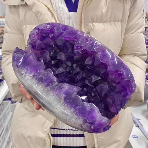 22lb natural amethyst geode - natural,