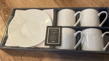 DINE Espresso Mugs Plain White