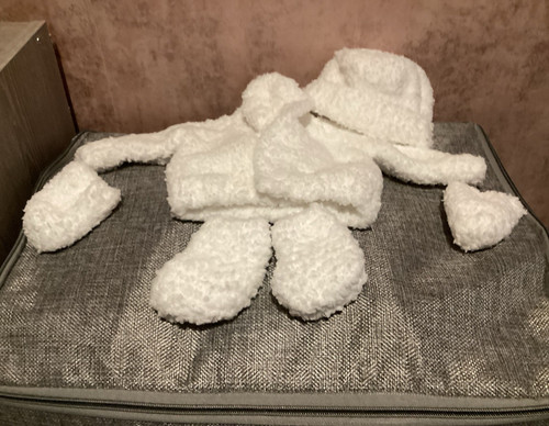 White newborn jacket set for - white,