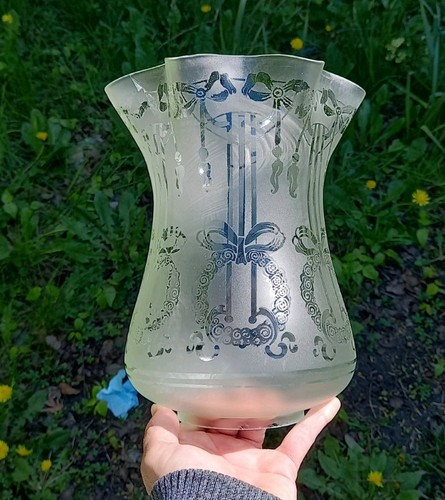 Antique tall clear etched - antique,