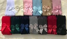 PERFECT PRINCESS Spanish Double Bow Tights. Baby/Girls/School Uniform