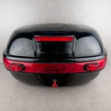 Givi Monolock Motorcycle Top Box Case with Red Reflectors – Black Luggage...
