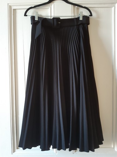 Zara black pleated midi skirt - zara,