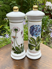 Vintage Portmeirion The Botanic Garden Ceramic Salt & Pepper Mills 1980s