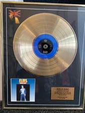 RARE !! ELVIS PRESLEY - Limited Edition 1 OF 50 Gold Disc LP Vinyl Record Award