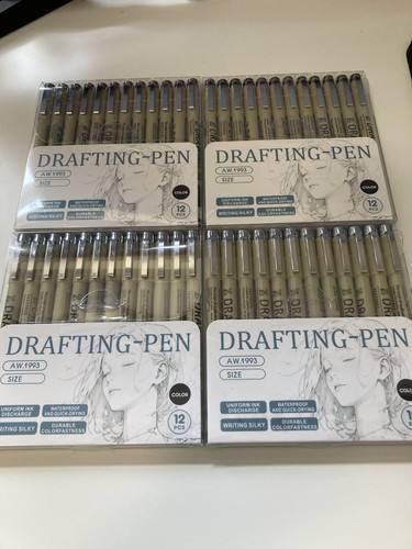 Sets technical pens - 4, 12