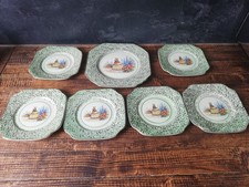 Vintage Crinoline Lady  Sandwich plates