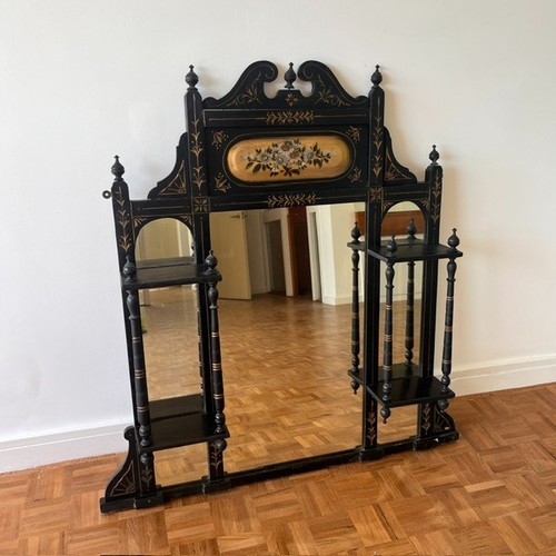 Large 19c victorian ebonized - a,