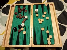 Wooden Backgammon Board With