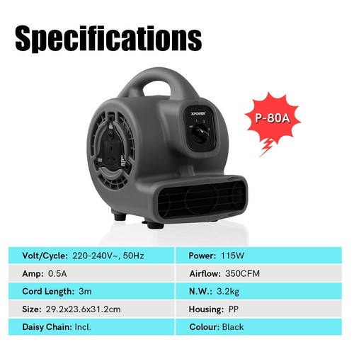 Xpower 80a black - p-80a,