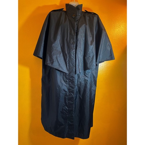 Vintage black cape raincoat - black,