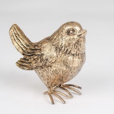 Resin Gold Robin Bird Head Up