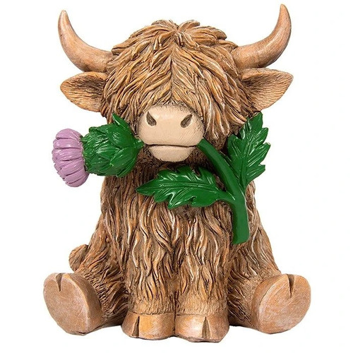 Thistle happy highland cow - thistle,