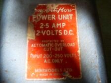 12 VOLTS  2.5 AMPS D.C. POWER  SUPPLY AUTO CUT OUT MINI MODELS MADE  IN THE U.K.