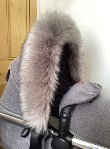 Premium mink faux fur pram - -mink-,