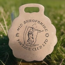 Vintage Mid  Shropshire vintage club  Brass Plaque Horse brass Steam Stationary.