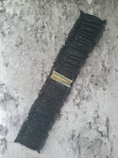 Ladies Size M/L 'Peacocks' Black Lace Stretch Elasticated Belt