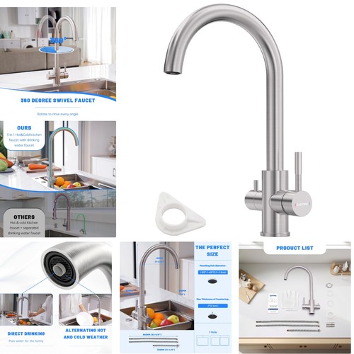 Way kitchen tap with - kitchen, filter