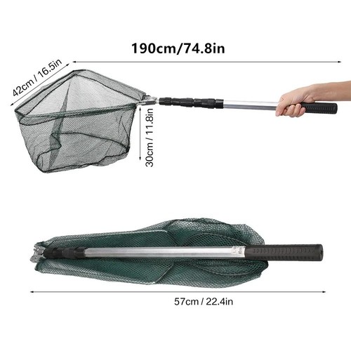 Telescopic folding landing - landing, net