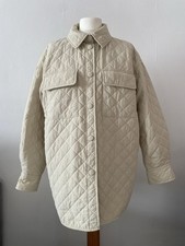 H&M Cream Quilted Front Pocket Ladies Jacket Size S
