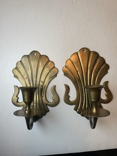 2 Vintage Brass Candle Holders