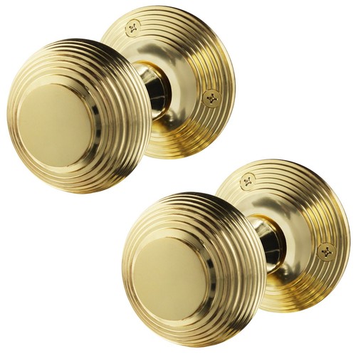 Beehive reeded polished brass - polished,