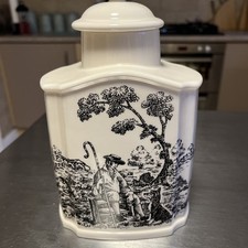 Wedgwood Creamware Tea Caddy, Tea Poy "The Shepherd" Design Ltd Edition of 500