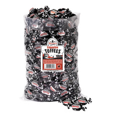 Walkers Liquorice Toffee - 2.5kg Bulk Bag - Wrapped Vegetarian Sweets