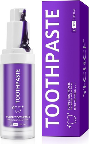 Purple toothpaste for teeth - purple,