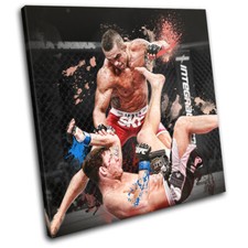 MMA UFC Grunge Vitor Belfort  Sports SINGLE CANVAS WALL ART Picture Print