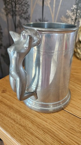 Pewter beer tankard mug - beer, with
