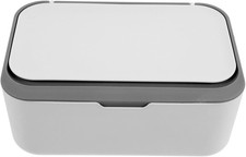 Baby Wet Wipes Dispenser Box ‎19 x 13 x 7.5 approx. White/Grey - SCRATCHED