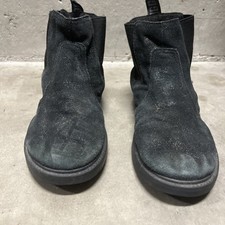 UGG 1116374K Youth Girls Black Metallic Chelsea Boots SZ 5