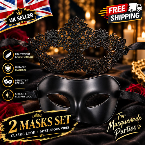 2pcs elegant black lace - black,