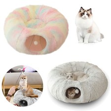 Felt Donut Cat Bed Tunnel Cave