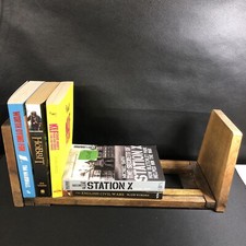 Beautiful Arts & Crafts Oak Book Slide, Extends to 70cm 