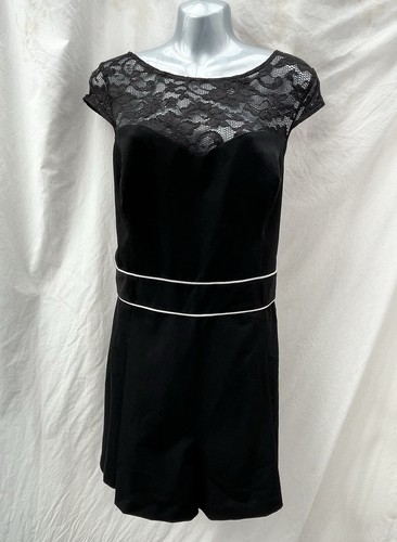 Lipsy black playsuit - black,