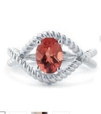 Mongolian Red Andesine Ring in Sterling Silver 1.09cts