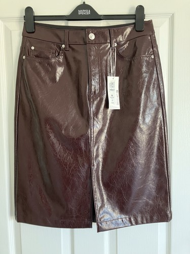 Ladies faux leather skirt - ladies,