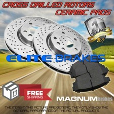 FRONT 2 Cross Drilled Rotors &
