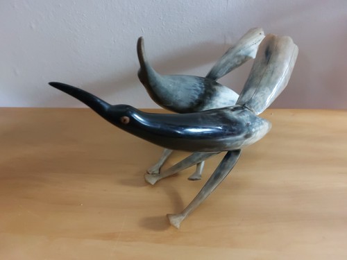Vintage cow horn birds - vintage,