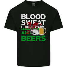 Blood Sweat Rugby and Beers Wales Funny Mens Light Cotton T-Shirt