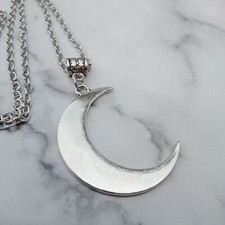 Large Moon Necklace Celestial