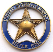 US Army USA Silver Star For Gallantry Inaction Challenge Coin Medal Medallion