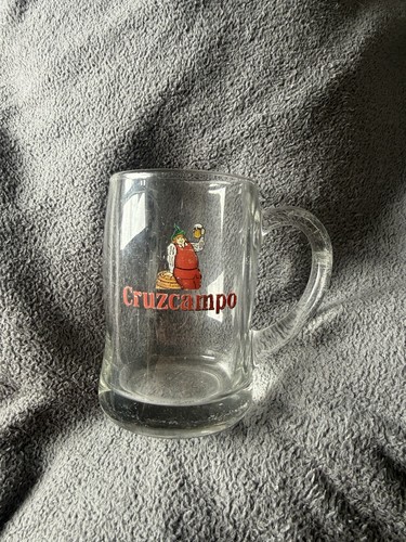 Cruzcampo beer glass tankard - glass,