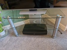 Corner Glass TV Stand Unit With Shelves Glass Corner Media Unit Stand