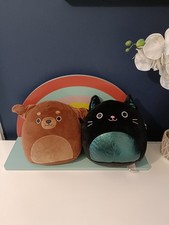 Squishmallows Halloween The Black Cat and brown dog 8" 