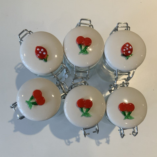 Set glass preserving jars - of,